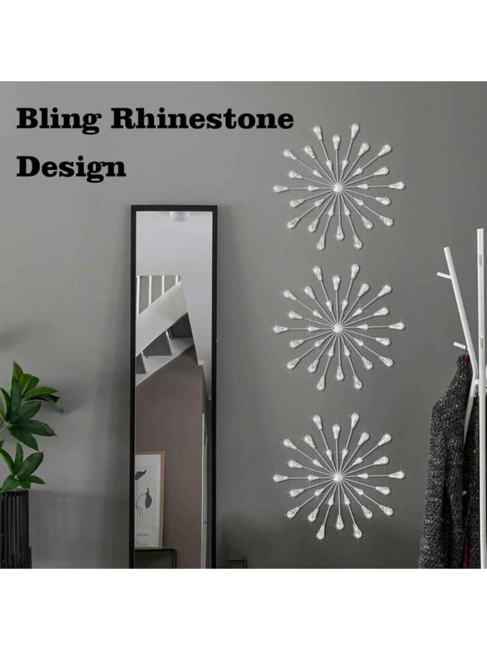 Silver Rhinestone Wall Art - Picture 2 of 6